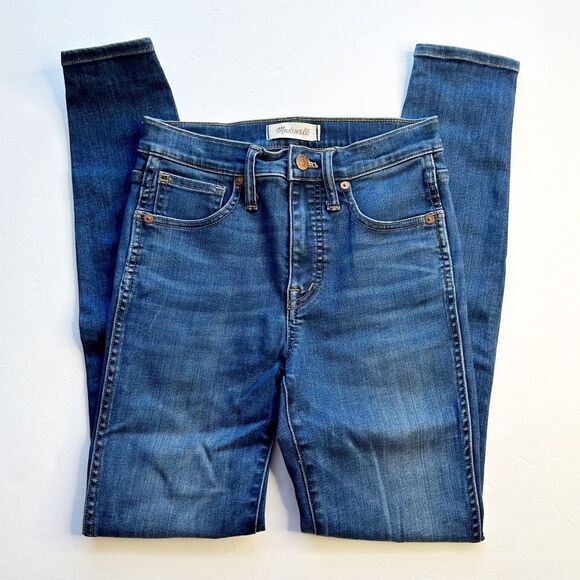 Madewell 10" High Rise Skinny Jeans Medium Wash Tencel Denim Edition Size 25 - Picture 3 of 9